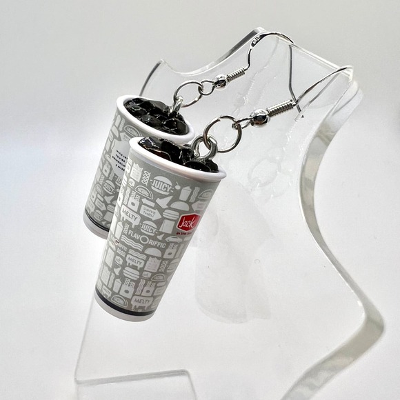 Jack In The Box Drink Earrings - Soda Earrings - Cola Earrings - Drink Earrings - Picture 5 of 8